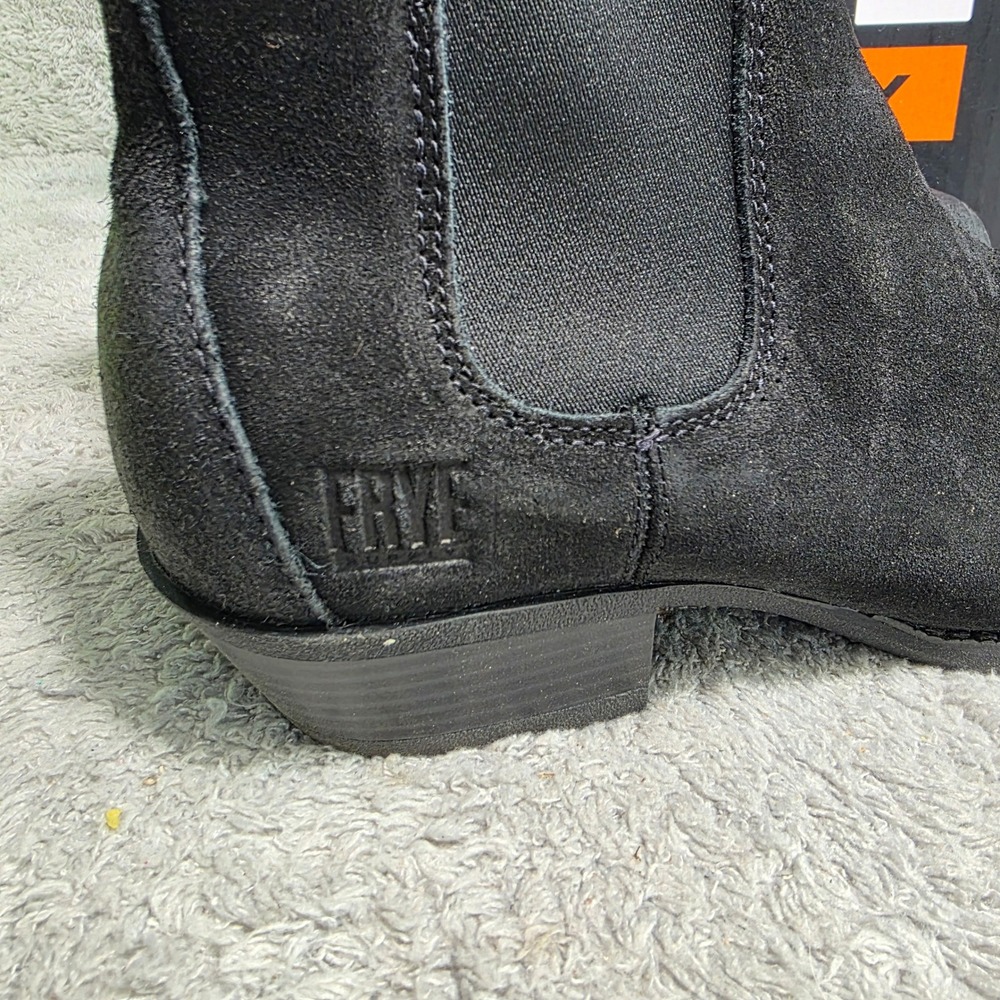 Frye Supply Chelsea Work Boot Black Oiled Suede Composite Toe Women 10 WIDE - Picture 4 of 9